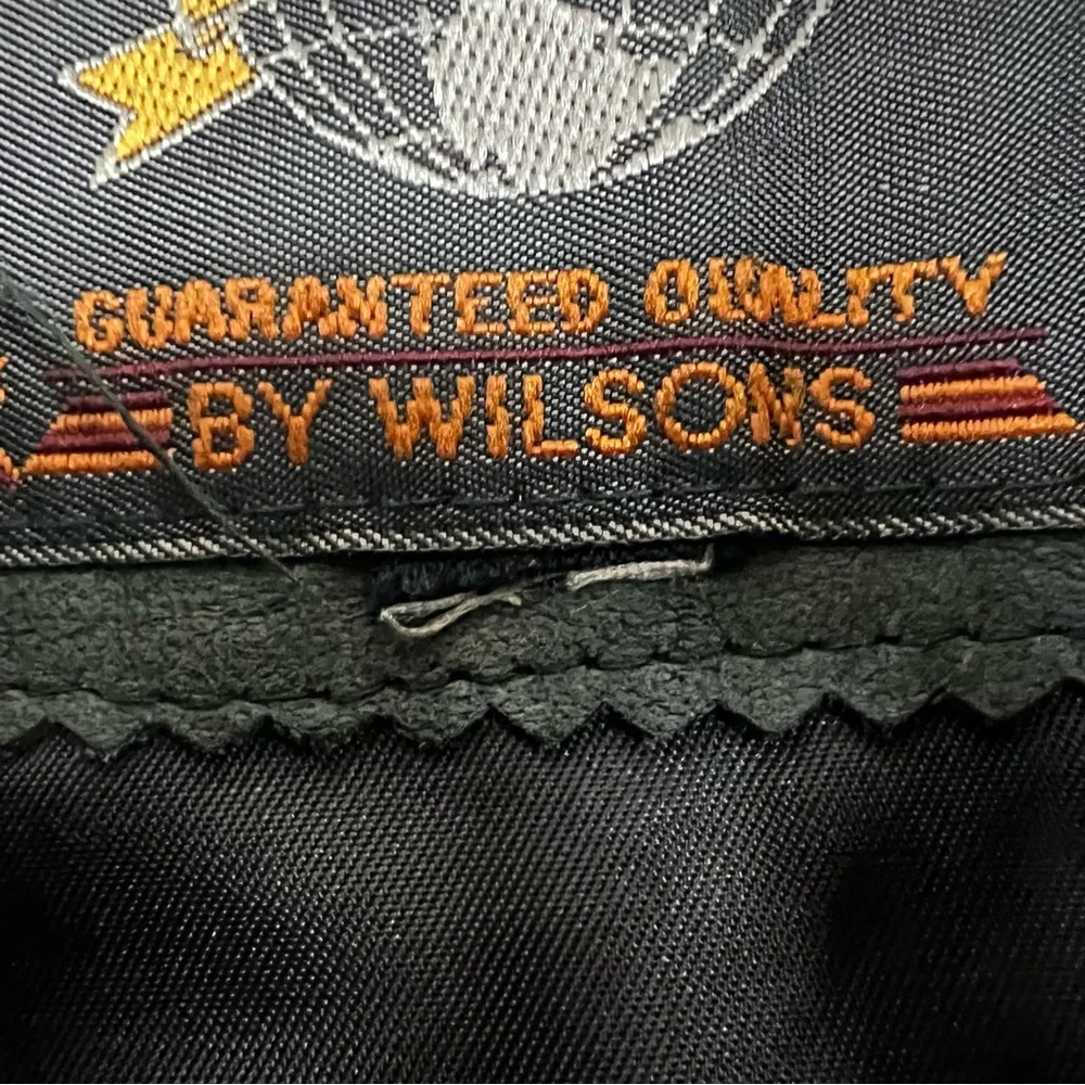 Vintage 1985 Wilsons Leather | Dark Green Parka Jacket | Men’s L (23” Chest) VTG - Picture 4 of 13